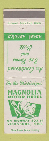 Matchbook Cover - Magnolia Motor Hotel Vicksburg MS