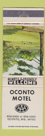 Matchbook Cover - Oconto Motel WI