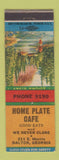 Matchbook Cover - Home Plate Cafe Dalton GA