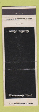 Matchbook Cover - University Club Dallas TX WEAR