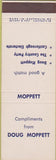 Matchbook Cover - Doug Moppett election Australia SAMPLE