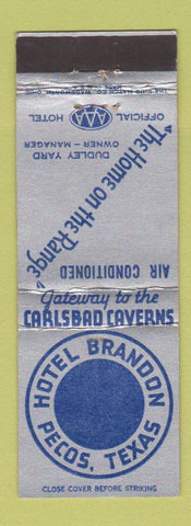 Matchbook Cover - Hotel Brandon Pecos TX