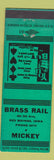 Matchbook Cover - Brass Rail Des Moines IA bar