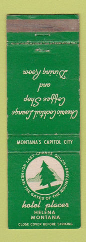 Matchbook Cover - Hotel Placer Helena MT