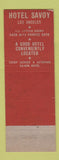 Matchbook Cover - Hotel Savoy Los Angeles CA