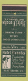 Matchbook Cover - Hotel Brooks Brattleboro VT DD Bean