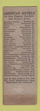Matchbook Cover - Hotel Abraham Lincoln Reading PA