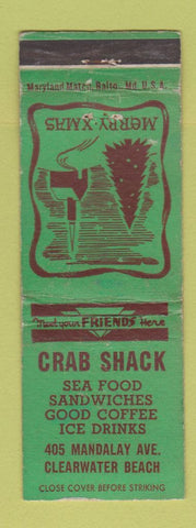 Matchbook Cover - Crab Shack Clearwater Beach FL Christmas WEAR
