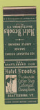 Matchbook Cover - Hotel Brooks Brattleboro VT DD Bean WEAR
