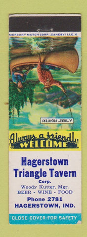 Matchbook Cover - Hagerstown Triangle Tavern Hagerstown IN