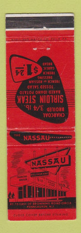 Matchbook Cover - Nassau Restaurant Pennsauken NJ