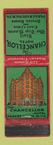 Matchbook Cover - Chancellor Hotel Parkersburg WV WEAR