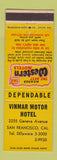 Matchbook Cover - Vinmar Motor Hotel San Francisco CA Best Western