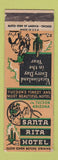 Matchbook Cover - Santa Rita Hotel Tucson AZ WEAR