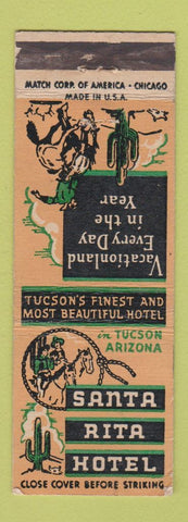 Matchbook Cover - Santa Rita Hotel Tucson AZ WEAR