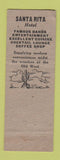 Matchbook Cover - Santa Rita Hotel Tucson AZ WEAR