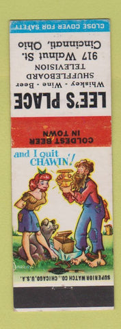 Matchbook Cover - Lee's Place Cincinnati OH hillbilly