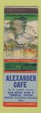 Matchbook Cover - Alexander Cafe Temple TX WEAR