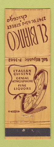 Matchbook Cover - El Bianco Chicago IL Italian WEAR