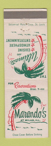 Matchbook Cover - Marando's Restaurant Milan IL