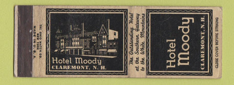 Matchbook Cover - Hotel Moody Claremont NH