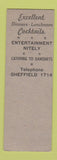 Matchbook Cover - Tuscana Hammond IN SAMPLE