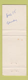 Matchbook Cover - Halfway House Mountainside NJ