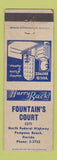 Matchbook Cover - Fountain's Court Motel Pompano Beach FL