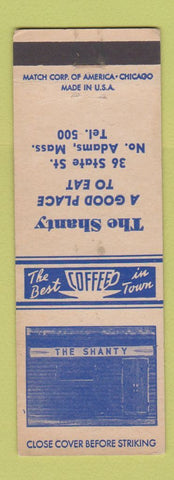 Matchbook Cover - The Shanty Restaurant North Adams MA