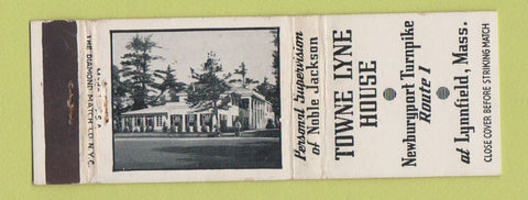 Matchbook Cover - Towne Lyne House Lynnfield MA