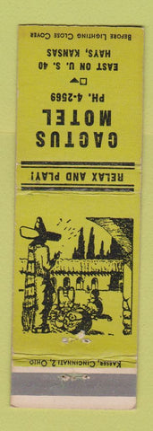 Matchbook Cover - Cactus Motel Hays KS