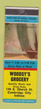 Matchbook Cover - Woodsy's Grocery Cambridge City IN