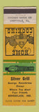Matchbook Cover - Silver Grill Rensselaer IN