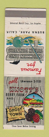 Matchbook Cover - Knott's Berry Farm Buena Park CA