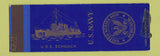 Matchbook Cover - US Navy USS Schenck SAMPLE WEAR TAPE