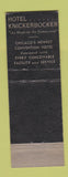 Matchbook Cover - Hotel Knickerbocker Chicago IL