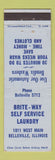 Matchbook Cover - Brite Way Self Service Laundry Belleville IL