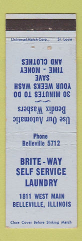 Matchbook Cover - Brite Way Self Service Laundry Belleville IL