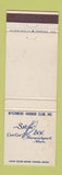 Matchbook Cover - Snow Inn Cape Cod Harwichport MA WEAR