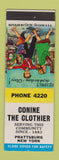 Matchbook Cover - Conine The Clothier Prattsburg NY low phone #