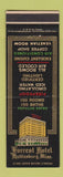 Matchbook Cover - Forrest Hotel Hattiesburg MS