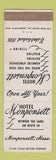 Matchbook Cover - Hotel Monponsett MA