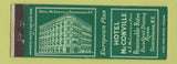 Matchbook Cover - Hotel McConville Ogdensburg NY WEAR
