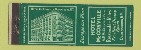 Matchbook Cover - Hotel McConville Ogdensburg NY WEAR