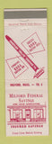 Matchbook Cover - Milford Federal Savings Loan MA