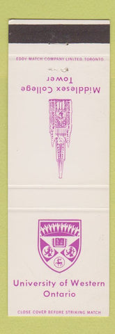 Matchbook Cover - University of Western ON Middlesex College Tower