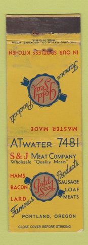 Matchbook Cover - Gold Seal Meats Portland OR WEAR