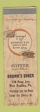 Matchbook Cover - Brown's Diner West Reading PA WEAR