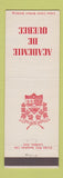 Matchbook Cover - Academie De Quebec QC