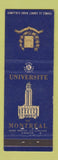 Matchbook Cover - Universite de Montreal QC